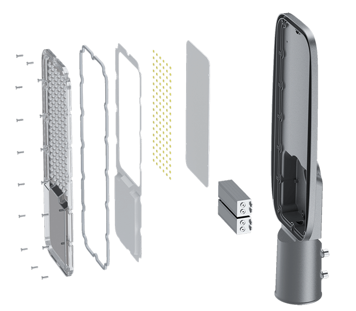 Structure d’un luminaire LED